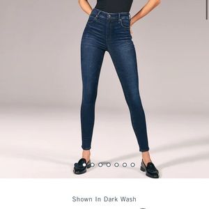 High Rise Super Skinny Jeans Abercrombie Dark Wash